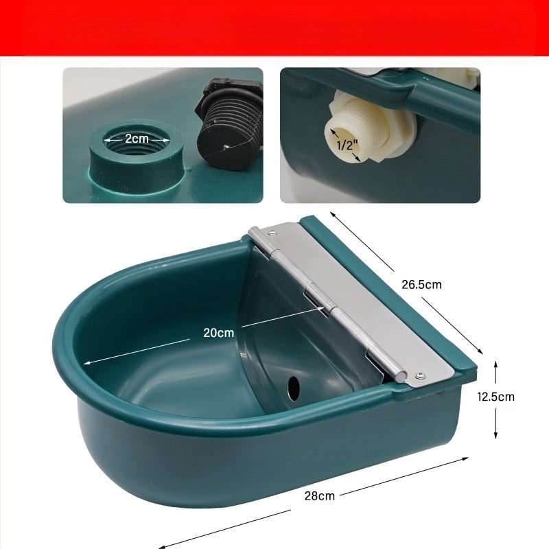 Пластмасова питейна купа с поплавък за крави, коне и осли, автоматична система за напояване