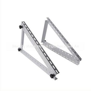 Държач за плосък покрив с трипод, сгъваем държач за слънчеви PV панели, алуминиева сплав, модел 008, тегло 500 г, обработка с окисление, национален стандарт