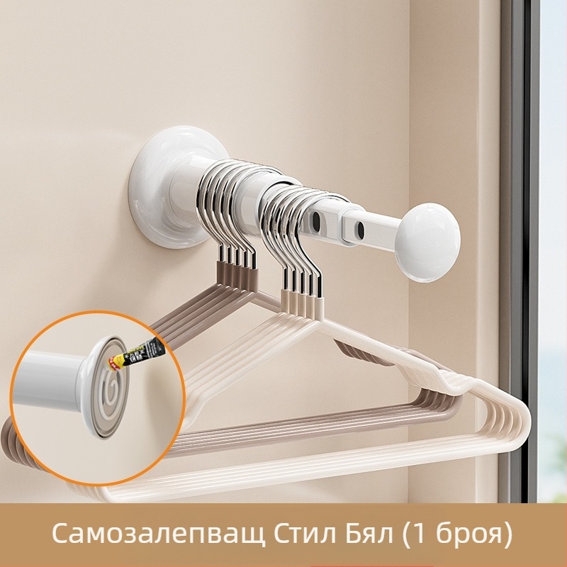 ABS закачалка за дрехи, сгъваема, без пробиване – за общежития и пътувания, подходяща за дрехи, панталони и вратовръзки