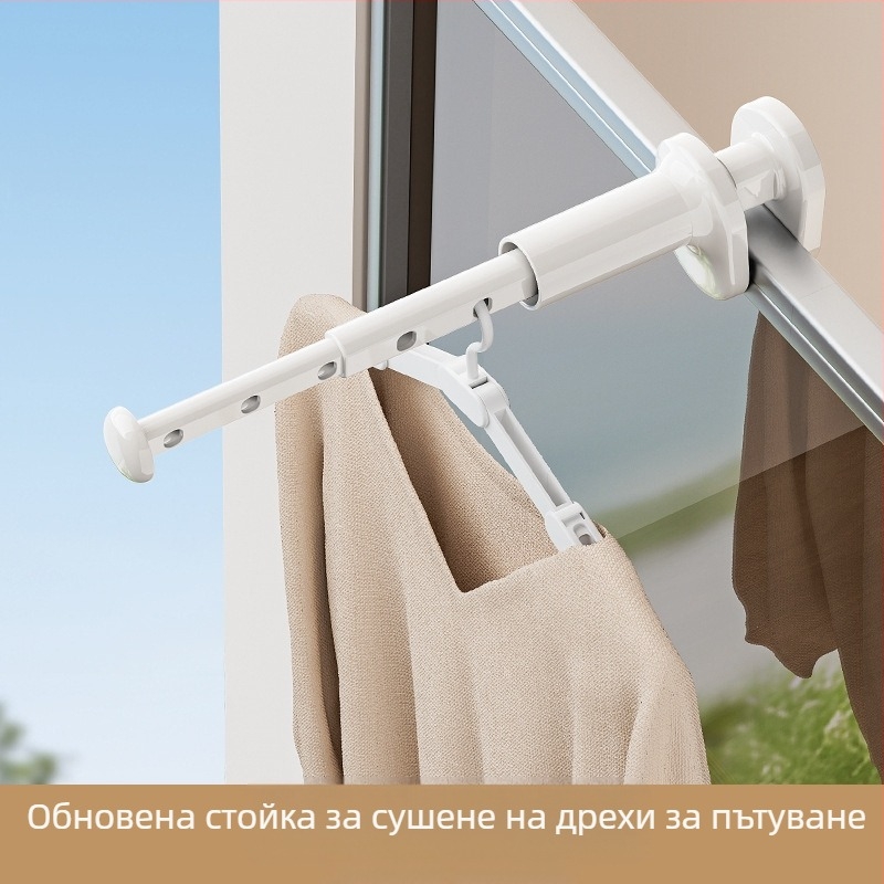 ABS закачалка за дрехи, сгъваема, без пробиване – за общежития и пътувания, подходяща за дрехи, панталони и вратовръзки