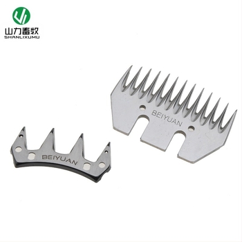 Овчарски инструмент за подстригване: 13-зъбно право лезво за овце, комплект с фиксирано и подвижно лезво