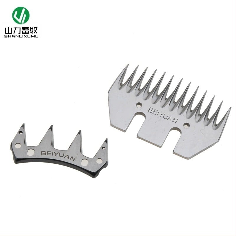 Овчарски инструмент за подстригване: 13-зъбно право лезво за овце, комплект с фиксирано и подвижно лезво