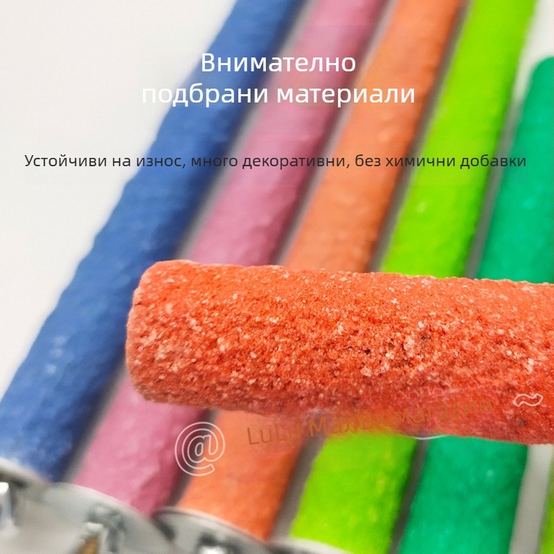 Играчки за папагали и птици с дъвчащи дървени пръчки, дървени стойки за пръчки и барове с тигров модел за клетки за птици (Материал: Друг; Произход: Друг; Импорт: Не)