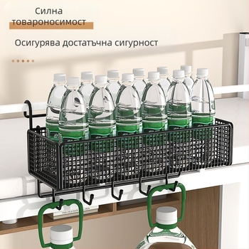 Нощен рафт за легло със закачен кош за съхранение, подходящ за студентски стаи, от карбонова стомана