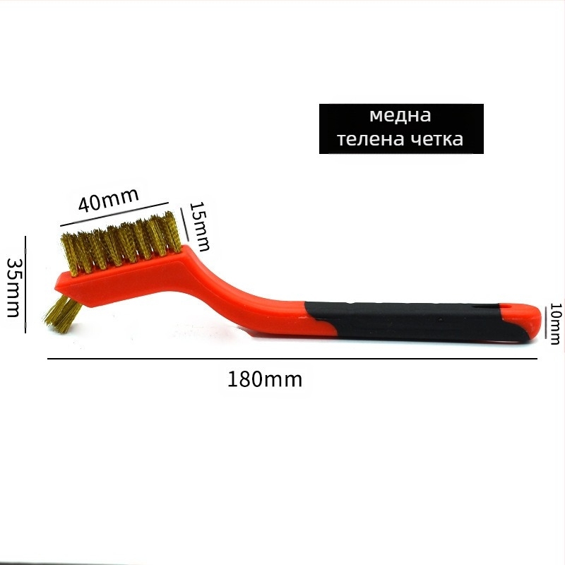 Петчастен комплект почистващи четки за кухненска газова плита и пролуки на аспиратор — отстраняване на котлен камък и мазнини, метални четки