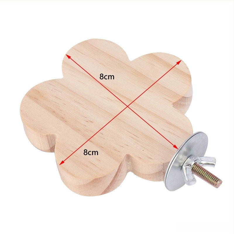 Дървена платформа за папагали – за скачане и катерене; борово дърво; марка Quimai; съвместимо с папагали; без внос