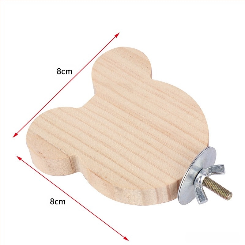 Дървена платформа за папагали – за скачане и катерене; борово дърво; марка Quimai; съвместимо с папагали; без внос