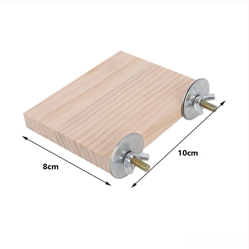 Дървена платформа за папагали – за скачане и катерене; борово дърво; марка Quimai; съвместимо с папагали; без внос