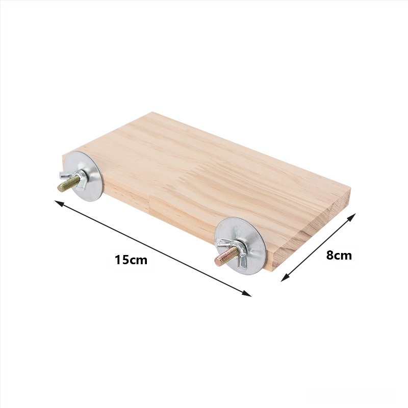 Дървена платформа за папагали – за скачане и катерене; борово дърво; марка Quimai; съвместимо с папагали; без внос