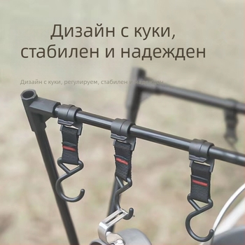 Кемпинг триъгълна сгъваема стойка за дрехи, лека алуминиева сплав, за сушене и съхранение на открито, преносима