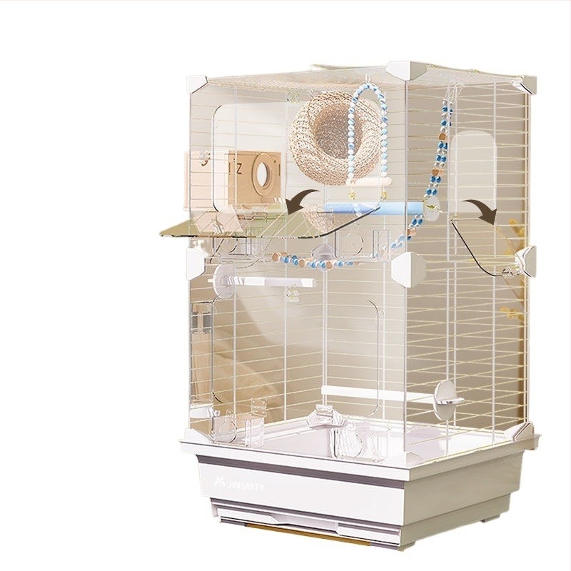 Папагалова клетка – голяма външна прозрачна метална клетка с тава за отпадъци, изработена от нисковъглеродна стоманена тел