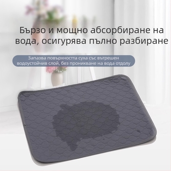 Подложка за урината за домашни любимци, кучета и котки, повторно използваема и миеща се, водоустойчива с противохлъзгаща основа (мрежеста тъкан + памук + водоустойчив слой + противохлъзгаща повърхност)
