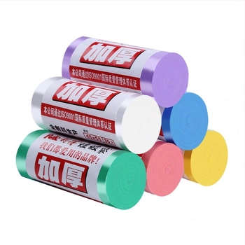 Удебелени PE чанти за отпадъци, плосък отвор, еднократни, 100 броя, за домашна употреба