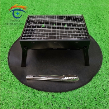 Пожароустойчива завивка за барбекю (Yundu) - фибростъклена тъкан, висока температура, модел FGT, защита на пода и тревата