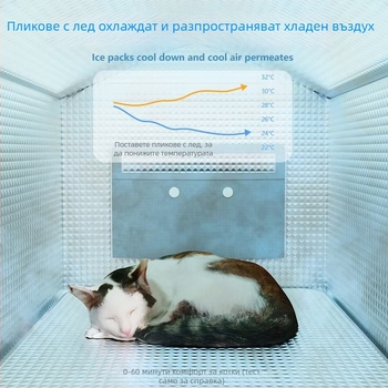Преносимо охлаждащо жилище за домашни любимци — свалящо се и миещо се гнездо за кучета и котки — подходящо за всички сезони