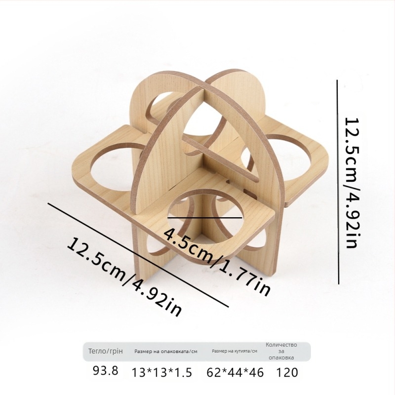 Хамстер дървена къща със спално гнездо и двуетажна вила — солидно дърво, Pet taro