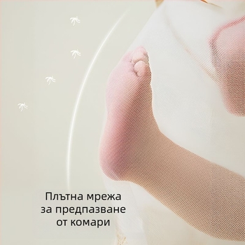 Леглова мрежа против комари за бебета, сгъваема канопа, с рамка от фибростъкло, подходяща за 0–1 година