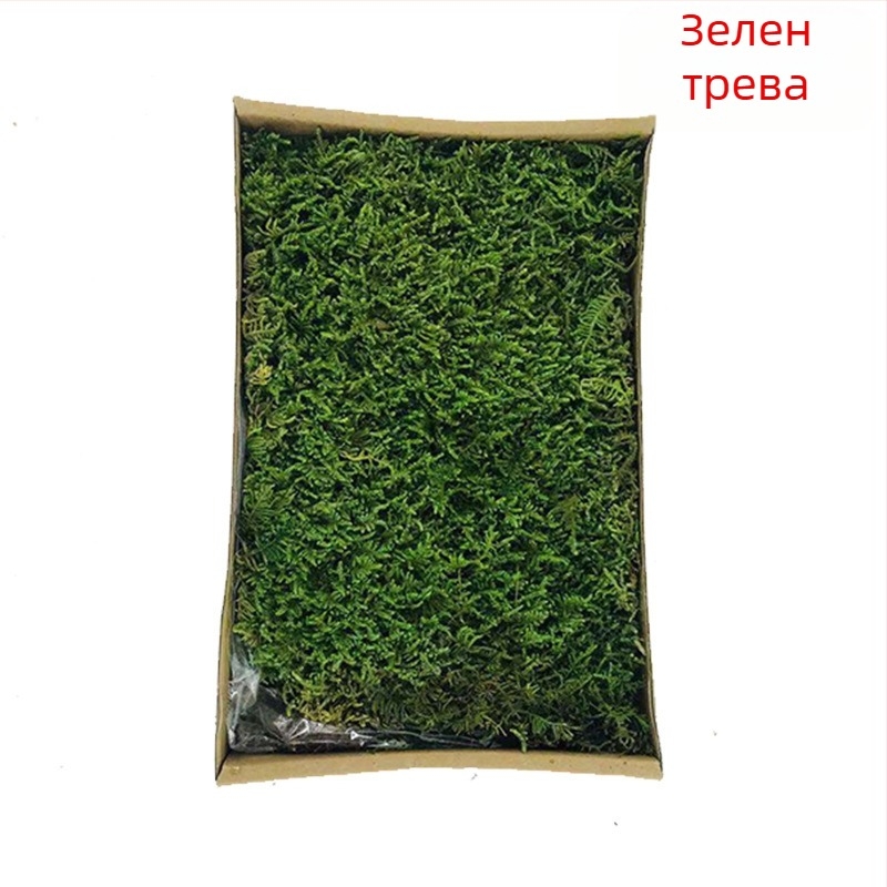 Изкуствен мъх настилка за ландшафтни витрини, флокирани копринени цветя, модел 21488319, декоративна витрина