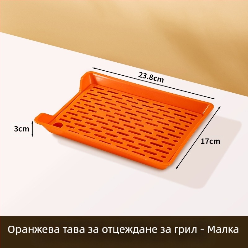 PP квадратна чиния с дренажна мрежа, персонализиран печат на лого, неподходяща за микровълнова, модерен минималистичен стил