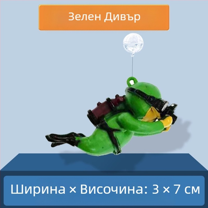 Аквариумен декор: кукла — Малка вещица с плаваща топка; PVC; категория: кукла; стил: кукла; тегло 0.1 g