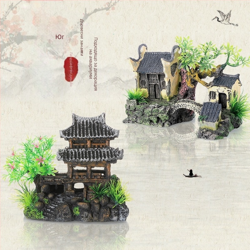 Замък от смола за аквариумен ландшафт, декоративна украса, марка Yitong, 390 г