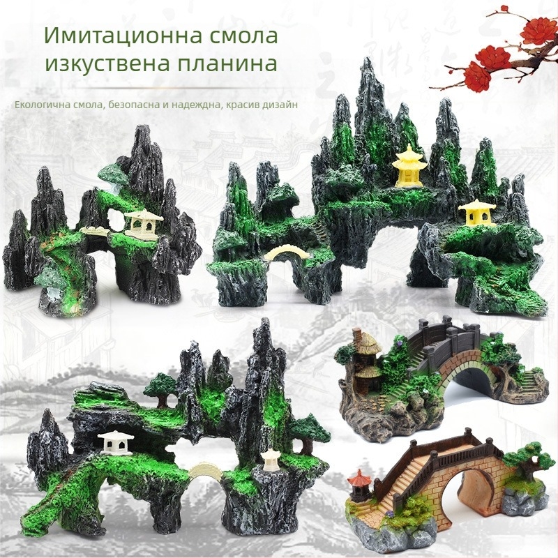 Аквариумен декор от смола – реалистичен рокери ландшафт за аквариум; Материал: смола; Функция: ландшафт за аквариум; Тегло: около 1 кг; Комплект: 1 бр.