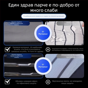 Метална мрежа за радиатора на автомобила — защита от насекоми, предна решетка, OEM