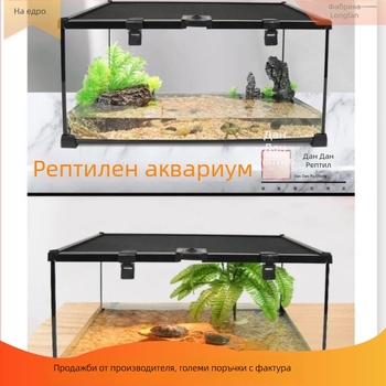 Стъклен террариум с капак за дървоподобни влечуги и гекони, тропически горски екосистемен дом, кутия за развъждане