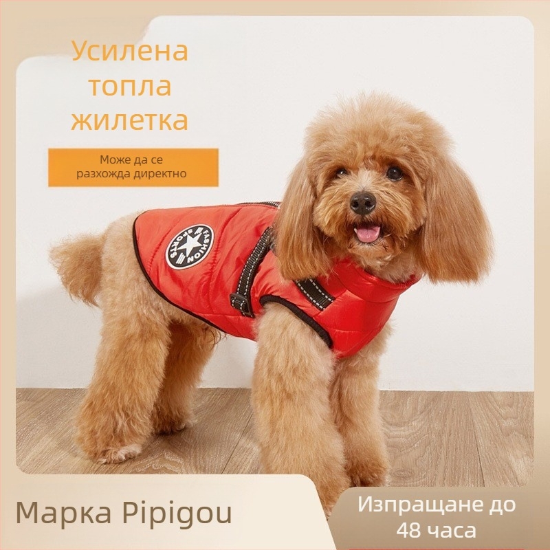 Leather Dog памучно подплатено облекло за домашни любимци, стил свободно време, произход Zhejiang, лицензиран частен етикет