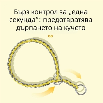 Комплект за дресировка на кучета с P-верига: от малки до големи кучета, найлонова верига, каишка и нашийник