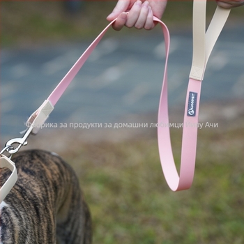 Каиш за домашни любимци за котки и кучета с PVC-обвита еластична лента и дизайн против заплитане