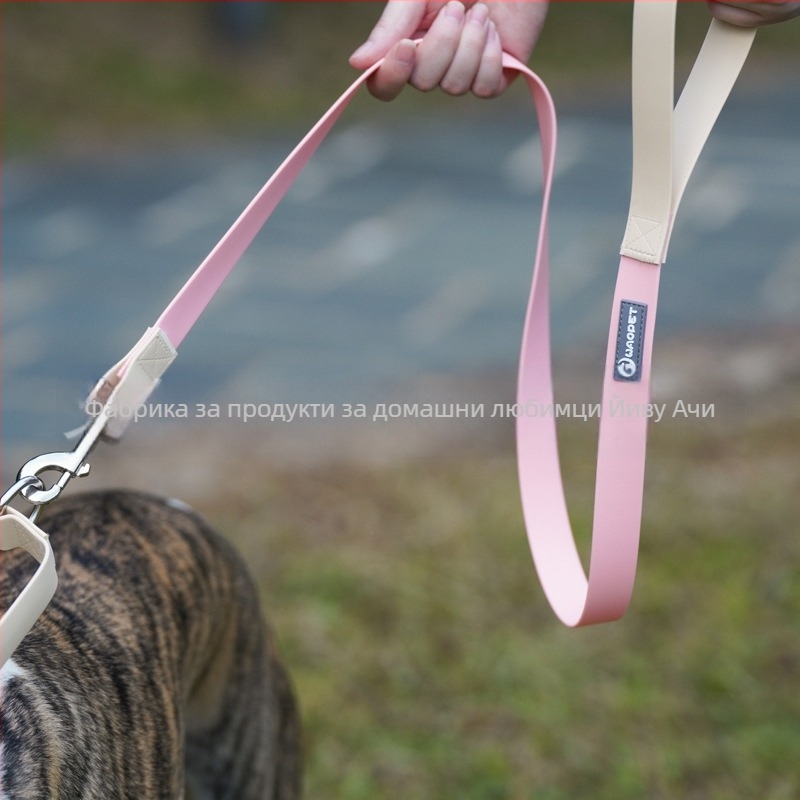 Каиш за домашни любимци за котки и кучета с PVC-обвита еластична лента и дизайн против заплитане