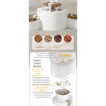 Интелигентен автоматичен хранилник с таймер, голям капацитет за котки и кучета