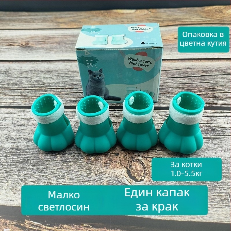 Котешка качулка за глава с елизабетова яка – антиоблизваща, монохромен модел, PET материал, карикатурен стил