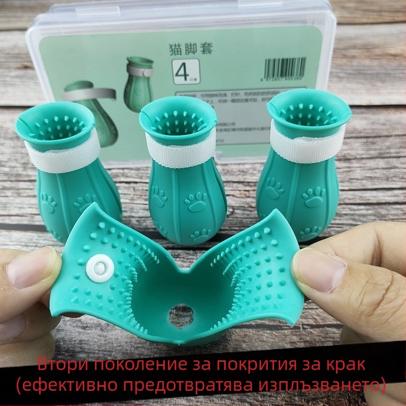 Котешка качулка за глава с елизабетова яка – антиоблизваща, монохромен модел, PET материал, карикатурен стил