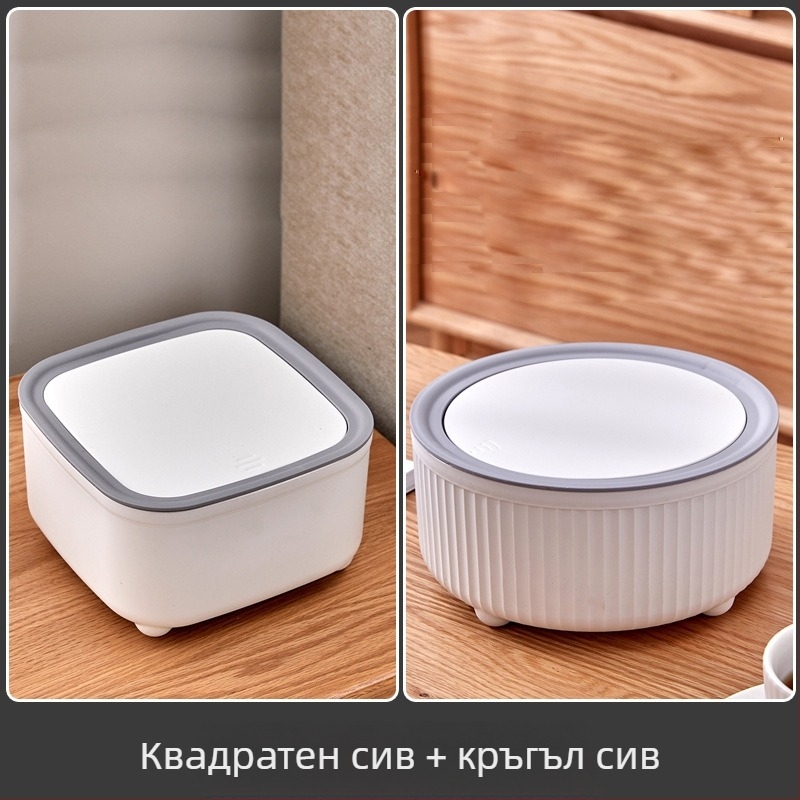Десктоп кош за отпадъци – бутално активиращ капак, PP материал, тегло 0,2 кг, произход Zhejiang, за домашна употреба