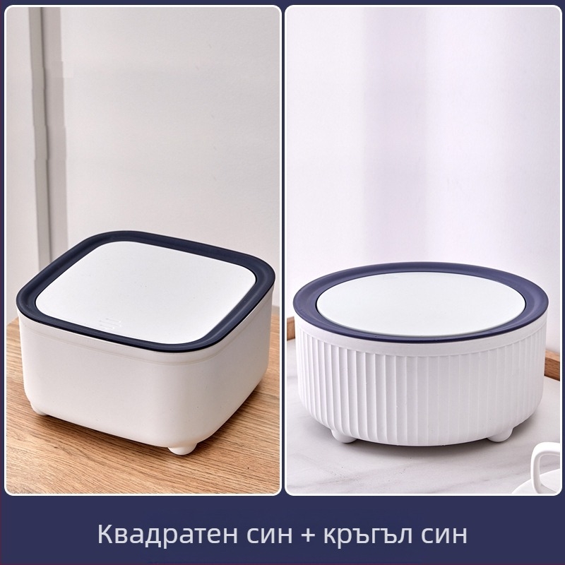 Десктоп кош за отпадъци – бутално активиращ капак, PP материал, тегло 0,2 кг, произход Zhejiang, за домашна употреба