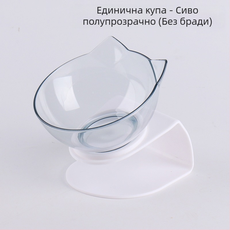 Автоматична купа за храна и вода за котки и кучета с наклонен дизайн — единична или двойна купа