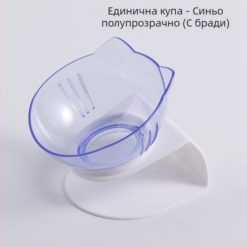 Автоматична купа за храна и вода за котки и кучета с наклонен дизайн — единична или двойна купа