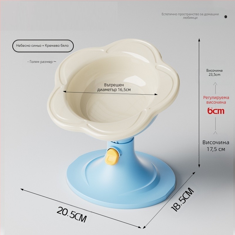Керамична котешка купа със регулируема височина, устойчива на преобръщане конструкция и широк отвор за лесно пълнене