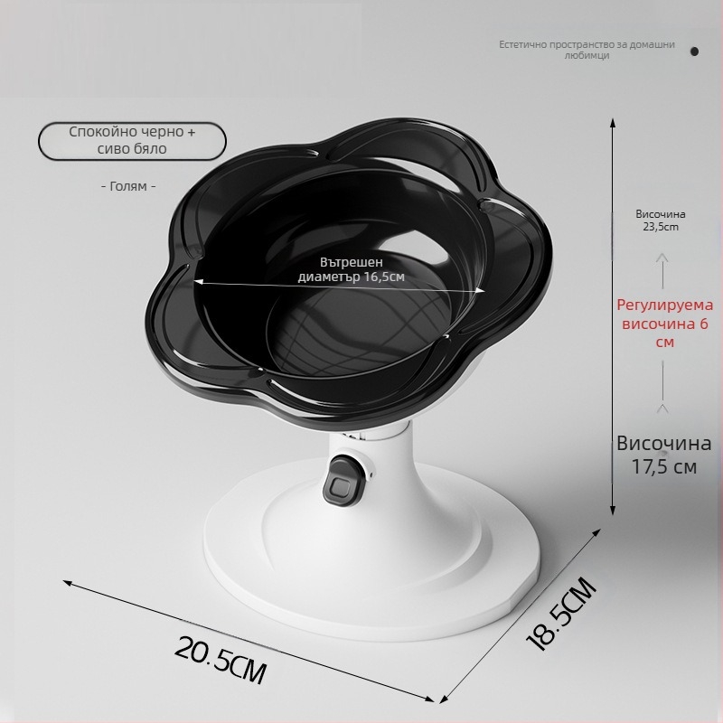 Керамична котешка купа със регулируема височина, устойчива на преобръщане конструкция и широк отвор за лесно пълнене
