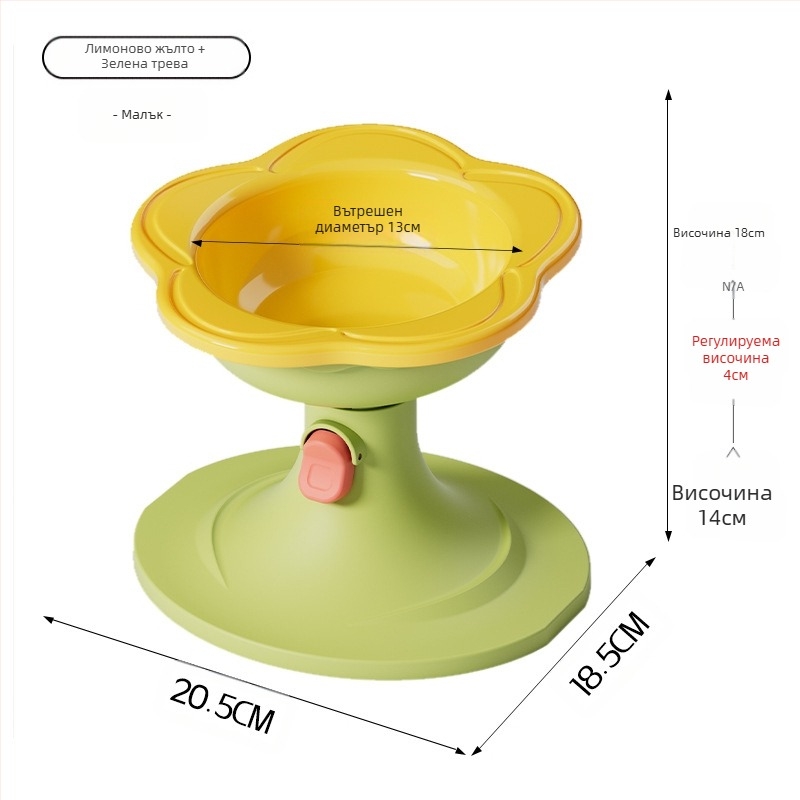 Керамична котешка купа със регулируема височина, устойчива на преобръщане конструкция и широк отвор за лесно пълнене