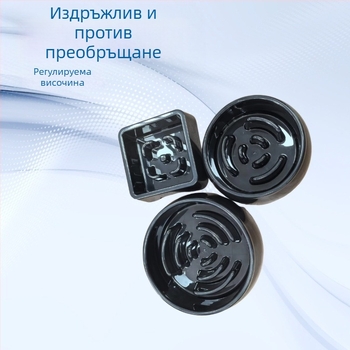 Комплект за кучета и котки за бавно хранене — защита от преобръщане, включва държател за купа, неръждаеми купи и плочи за бавно хранене с триъгълна подставка