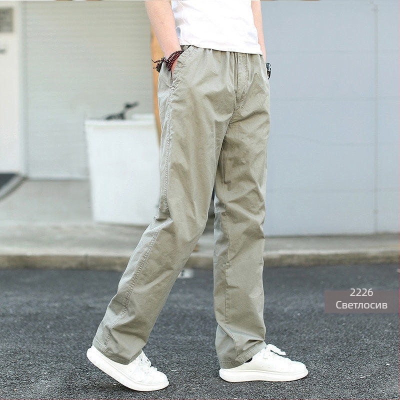 Мъжки панталони, права кройка, полиестерова материя, плюшено покритие, подходящи за четири сезона