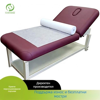 Еднократен нетъкан чаршаф за легло, 100% полипропилен, 30 г/м², метод на образуване: spinning, за СПА салони