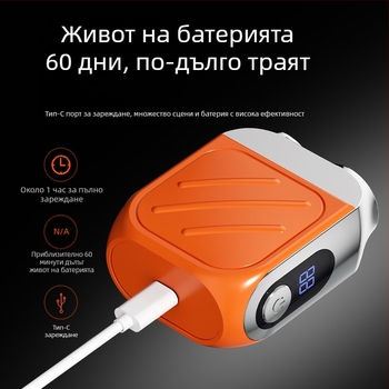 Електрическа самобръсначка с въртяща глава с две остриета, безчетков мотор, вградена батерия 500–800 mAh, до 40 минути работа, презареждаема, миеща се глава, плаваща глава