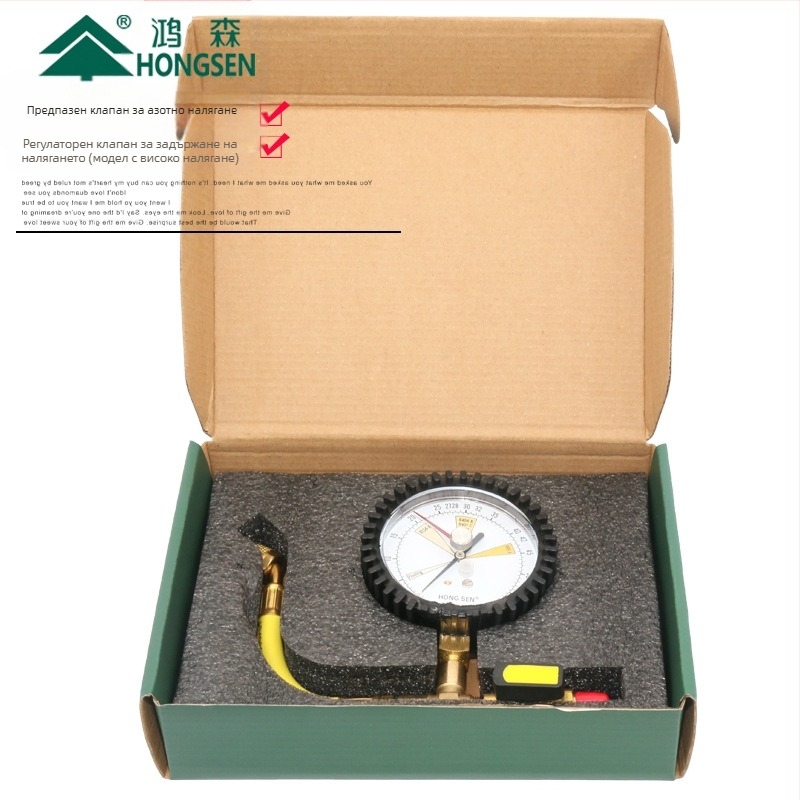 Hongsen HS-DQB01 диафрагмен манометър, измервателен диапазон 6, точност 1.6, директно свързване