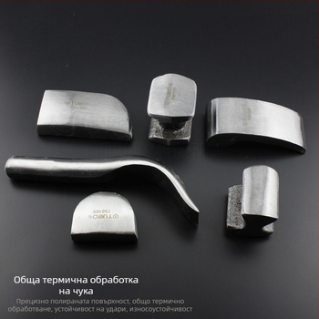 TOTCHI чук за ламария – фитър чук, 280 мм, глава от високовъглеродна стомана, пластмасова дръжка, 9-частен комплект за ремонт на ламария