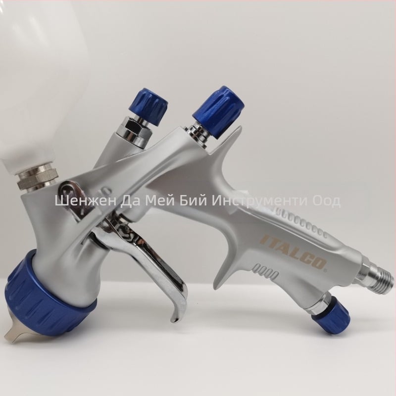 Автоматичен пистолет за боядисване на автомобили – гравитационно захранване, дюза 1,3 мм, корпус от медно-алуминиева сплав, максимално налягане 2,5