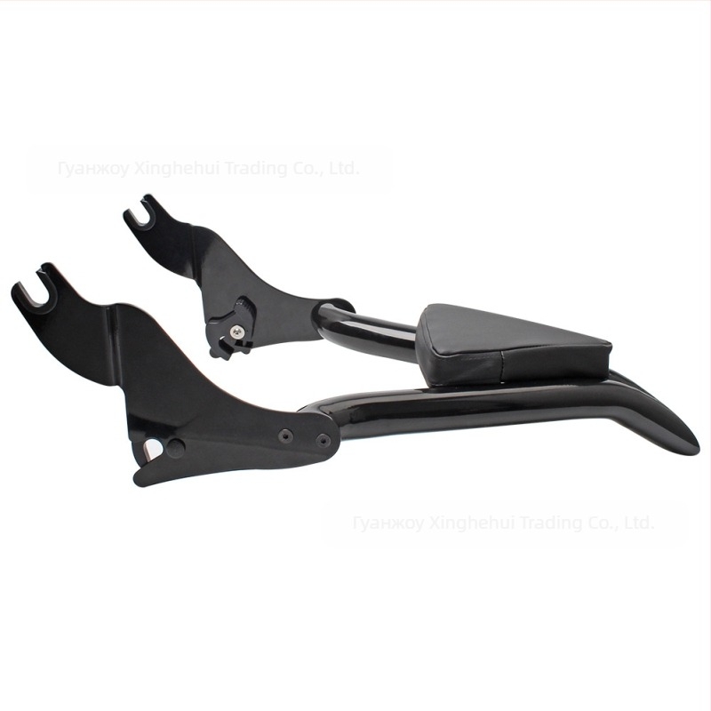 Задна облегалка за Harley мотоциклети, разделяема бързоразглобяема облегалка за пътника с дизайн на остър лък (Модел 014588)